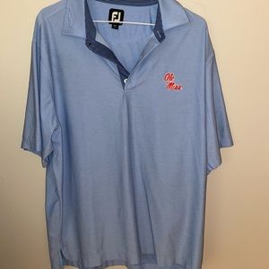 Ole Miss Foot Joy Blue Polo with Logo